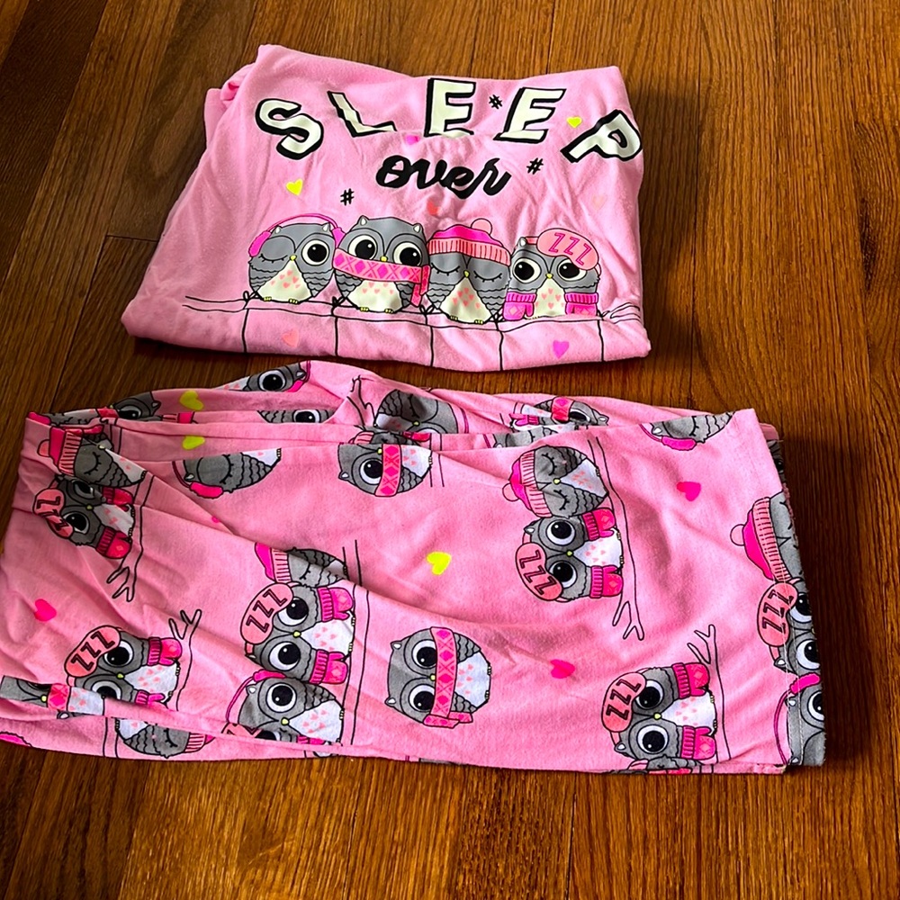 Justice pajama set kid size L(14/16)